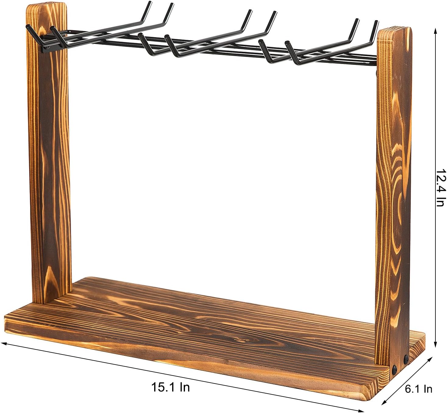 ExoLiry Rustic 6-Slot Wine Glass Rack