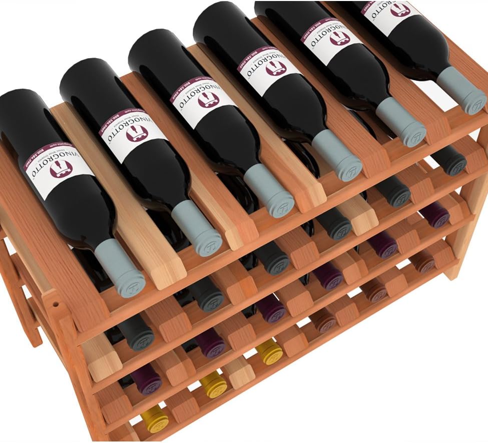 Creekside 24-Bottle Wine Shelves Redwood