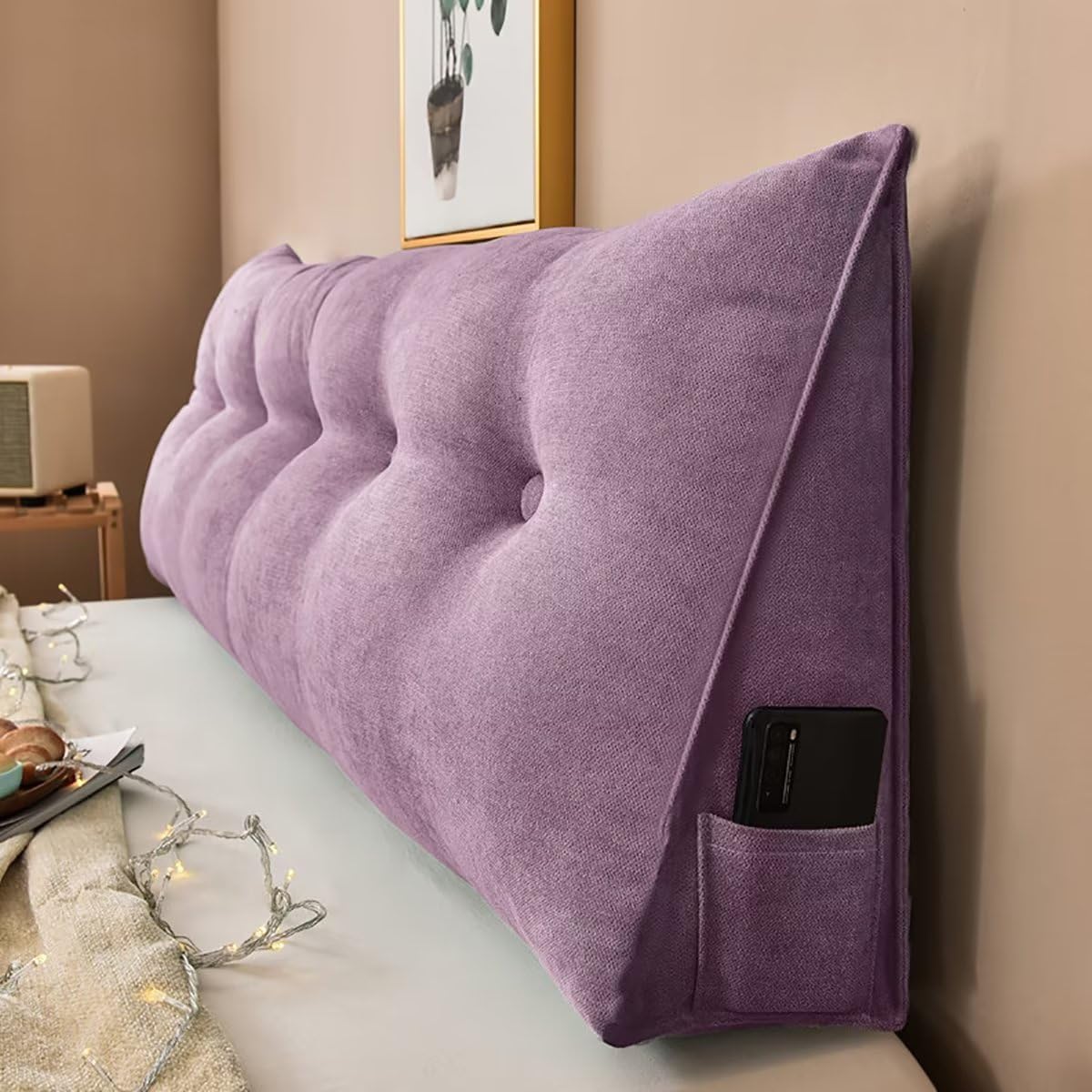 TESICA Large Bolster Headboard Pillow 59x20x8in