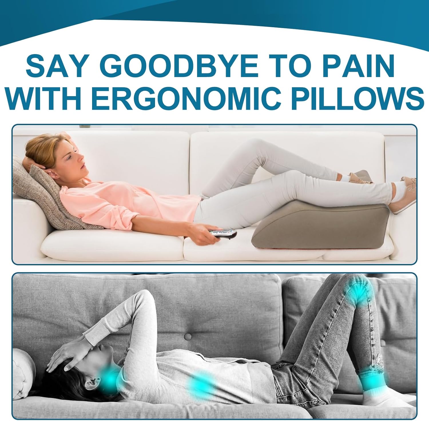 ZYODUOB Inflatable Leg Elevation Pillow for Sleep and Recovery