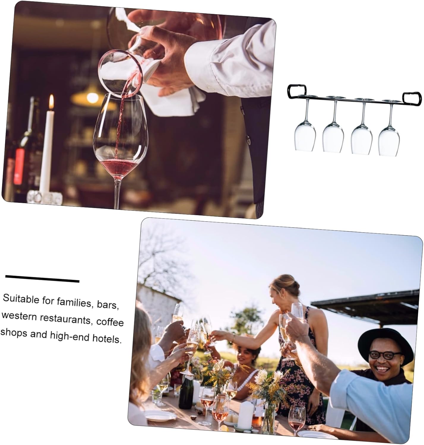 Zerodeko Wine Glass Stand for Home Bar Kitchen