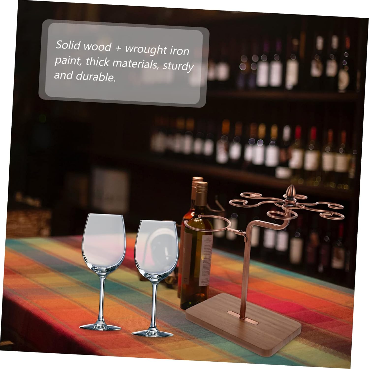 1pc Freestanding Wine Glass Rack for Home and Party Use 1