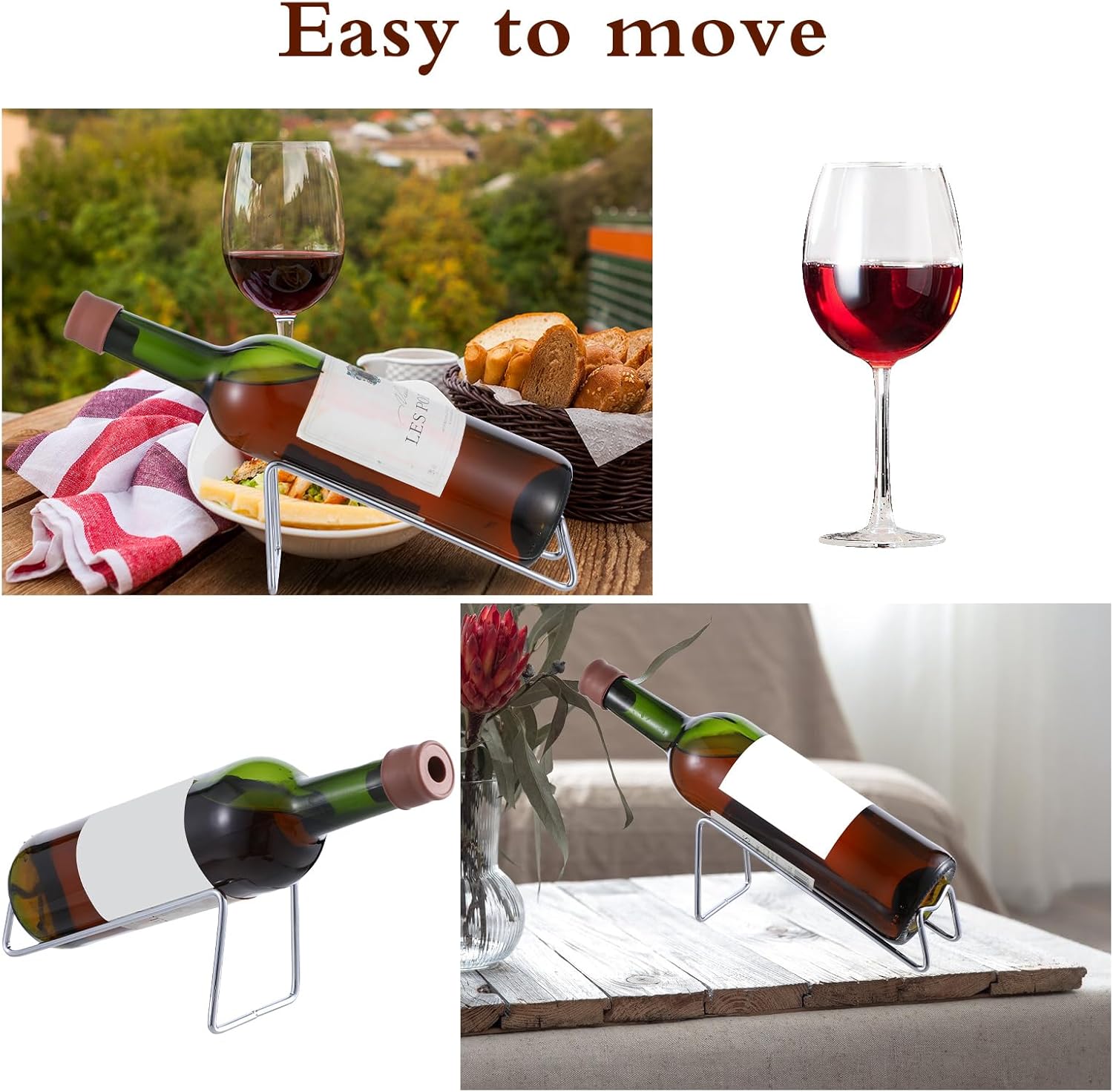 Tolare 4pcs Tabletop Wine Rack Organizer