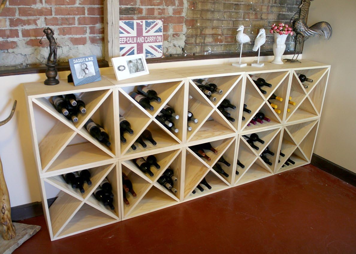 Creekside 24 Bottle Wine Cubes Set of 2 12 Deep Pine 1