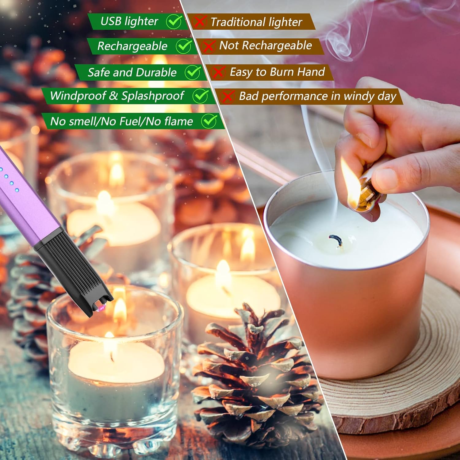 MEIRUBY Electric Arc Lighter for Women Mom