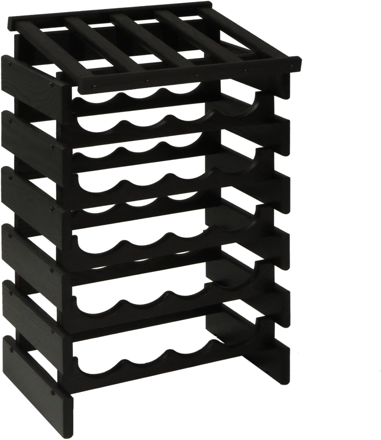 Wooden Mallet WRD45BK 24 Bottle Dakota Wine Rack