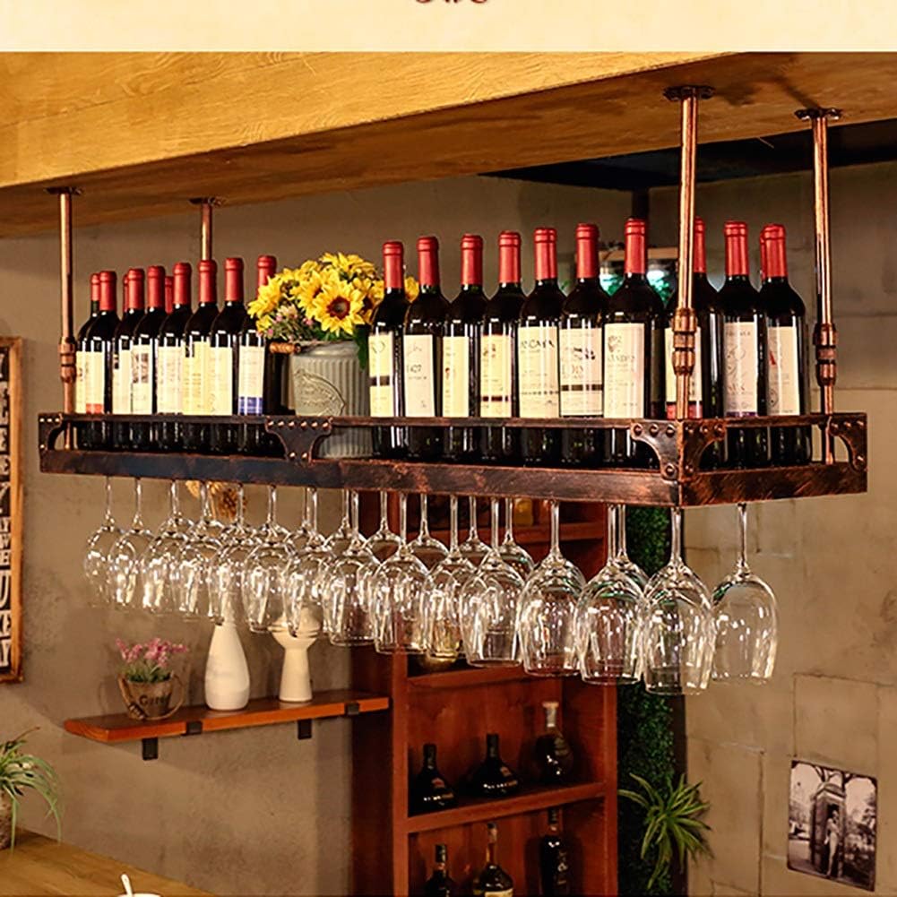 LUCEAE Wall-Mounted Wine Rack with Adjustable Height
