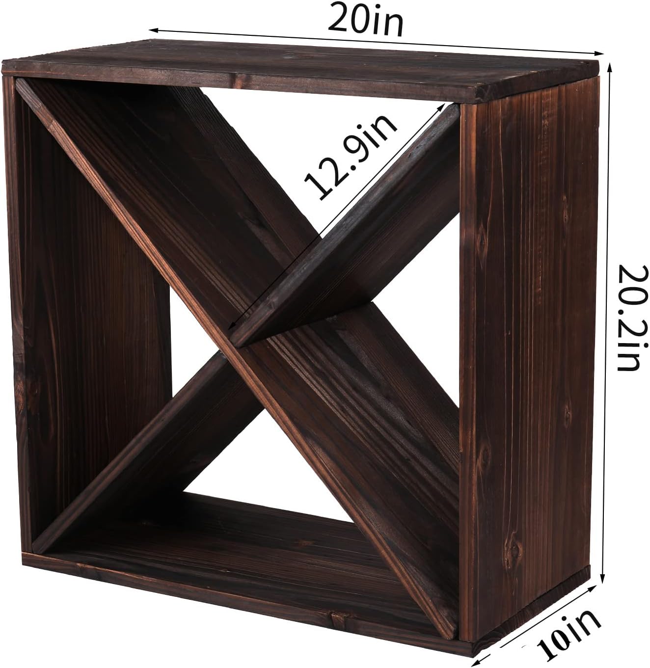 Black Wooden 24 Bottle Wine Rack Cabinet