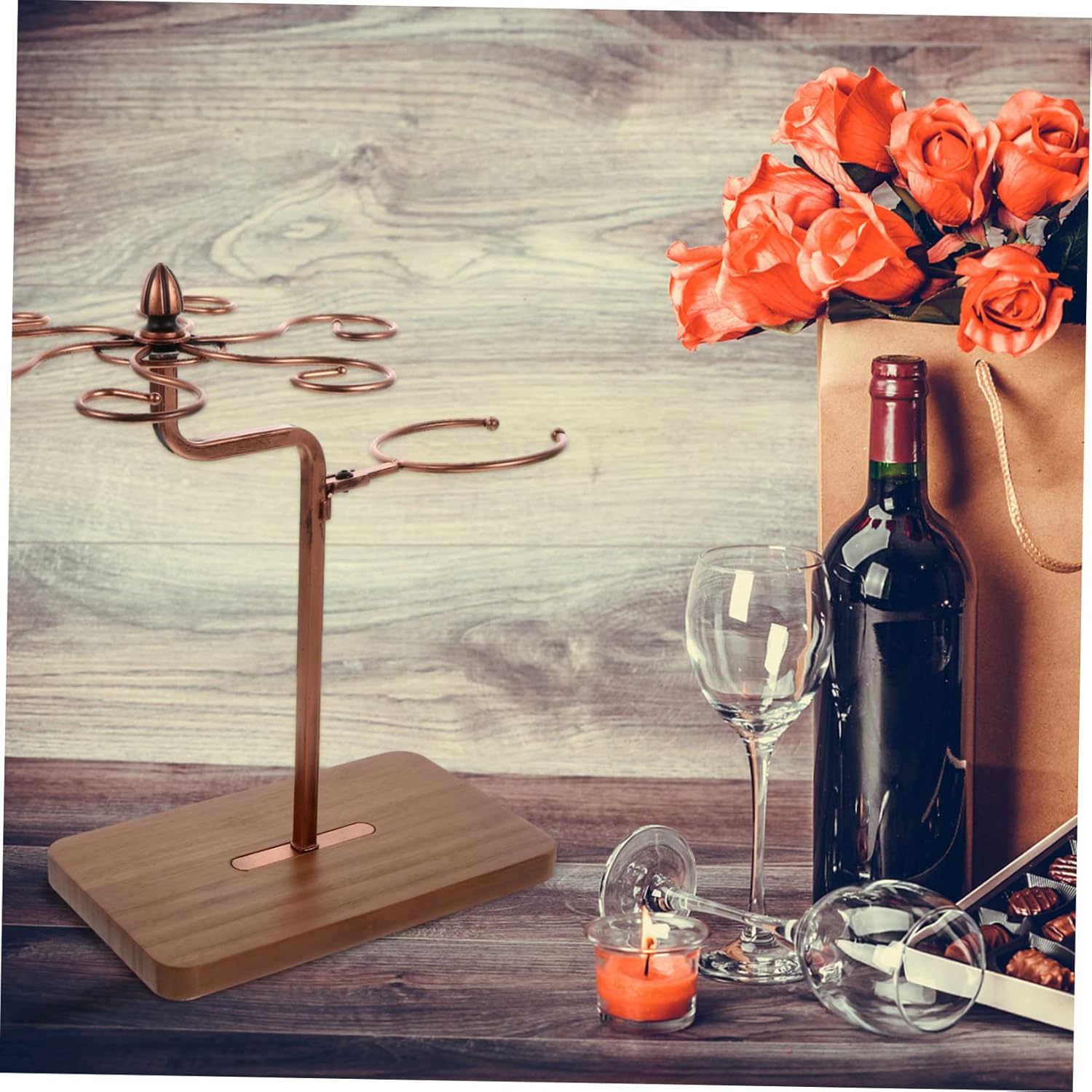 1pc Freestanding Wine Glass Rack for Home and Party Use 1
