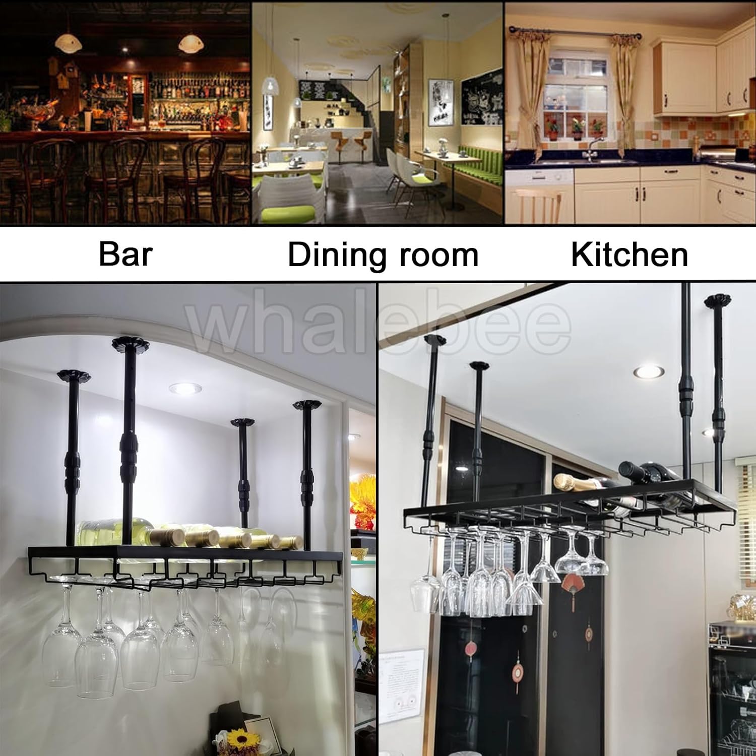 Whalebee Adjustable Wine Glass Holder 200cm