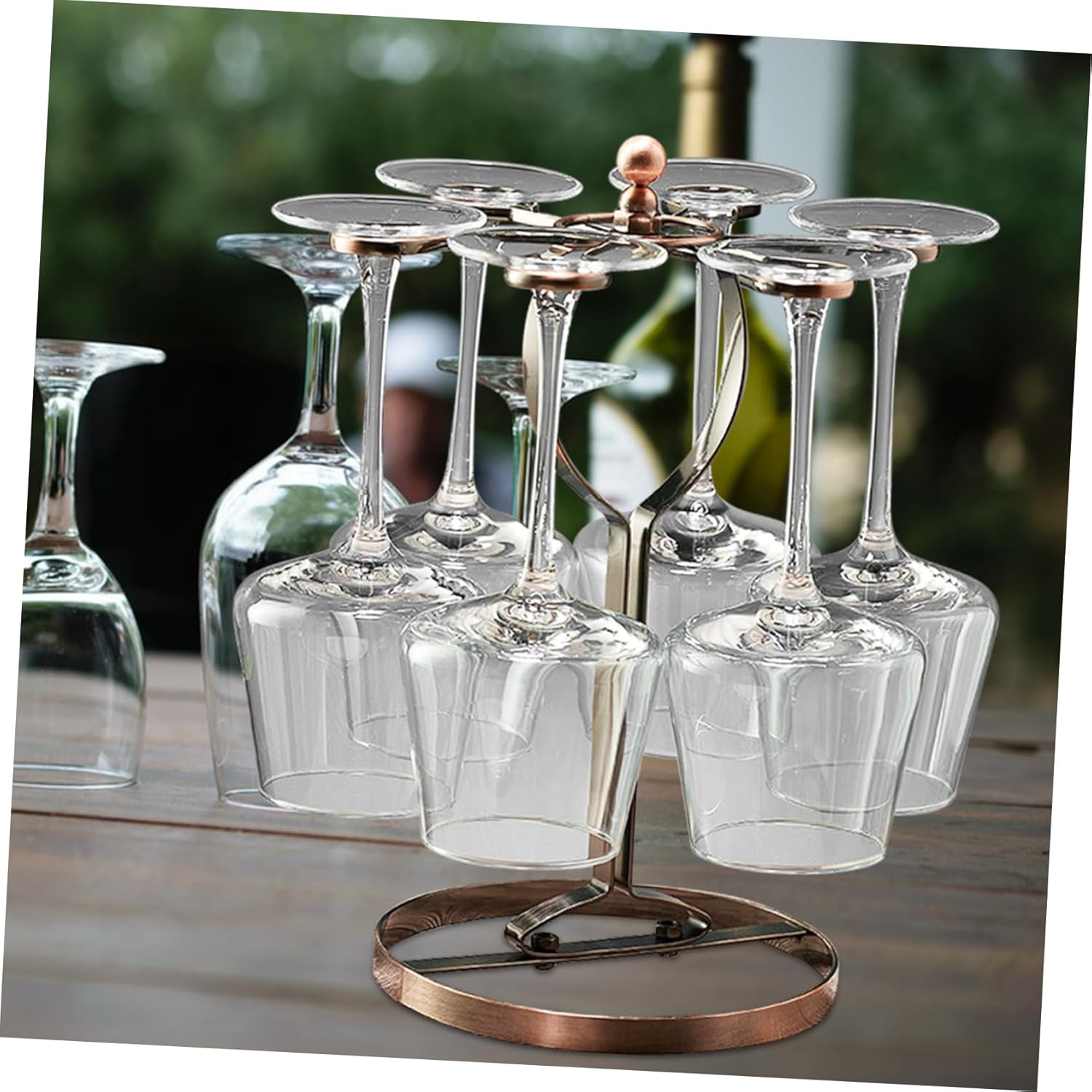 Ciieeo Iron Wine Glass Rack for Kitchen Bar Storage