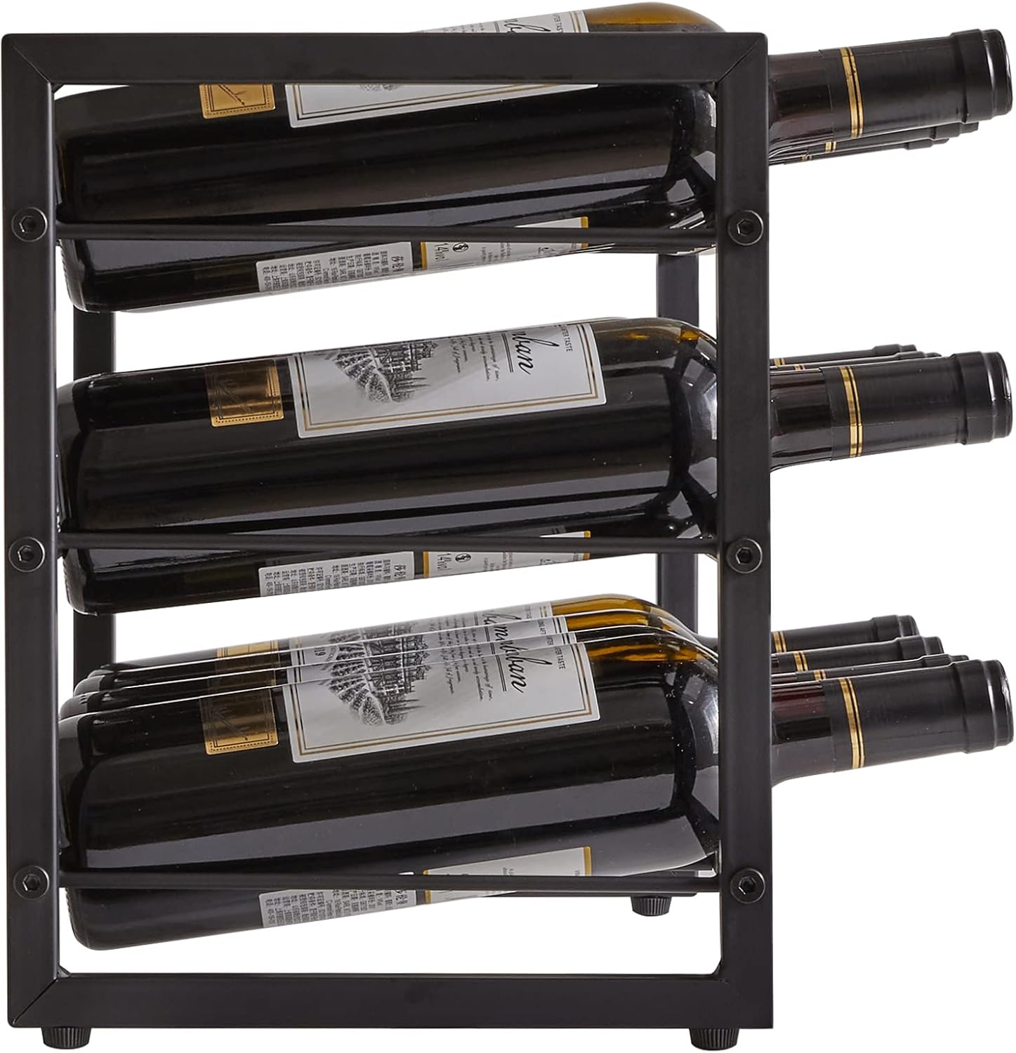 IBUYKE Freestanding 3-Tier Metal Wine Rack