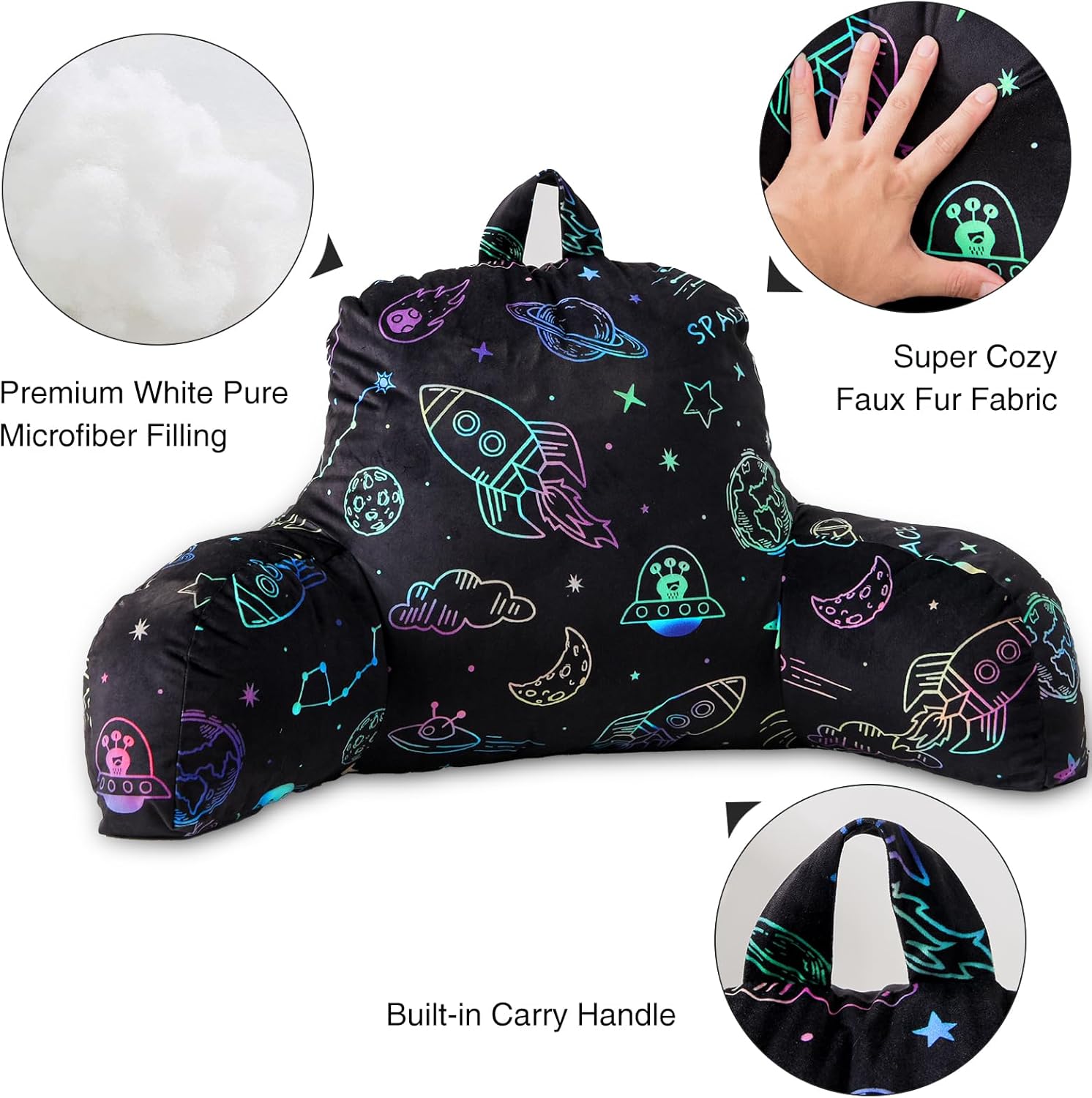 Aimuan Rocket Reading Pillow with Arms