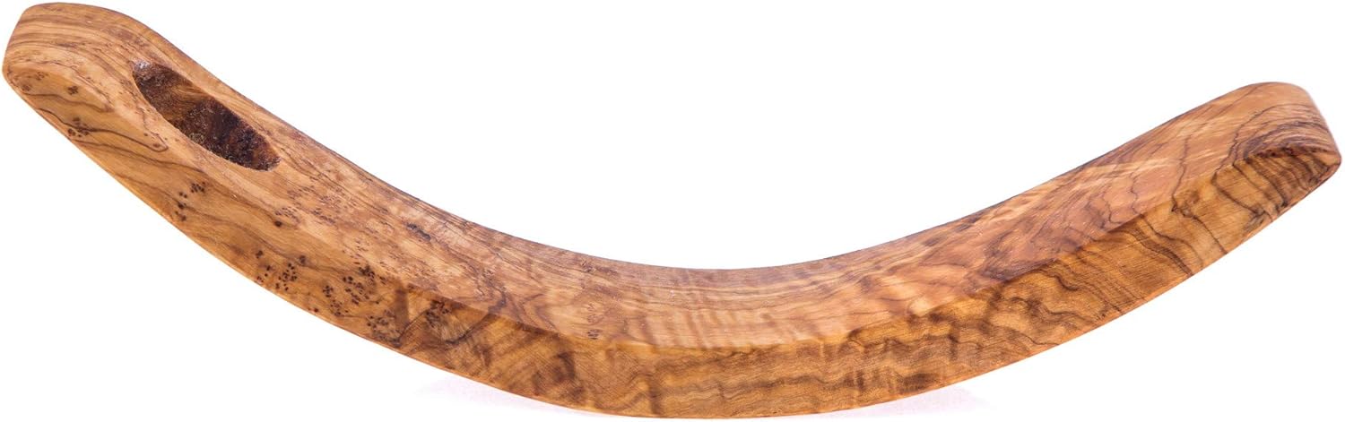 EliteCrafters Handmade Olive Wood Wine Holder - 1 Bottle Socket - Free Standing