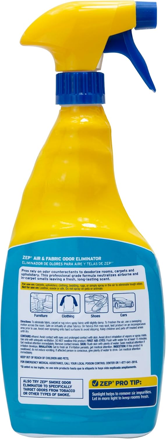 Zep Air and Fabric Odor Eliminator - 32 oz Pack of 4