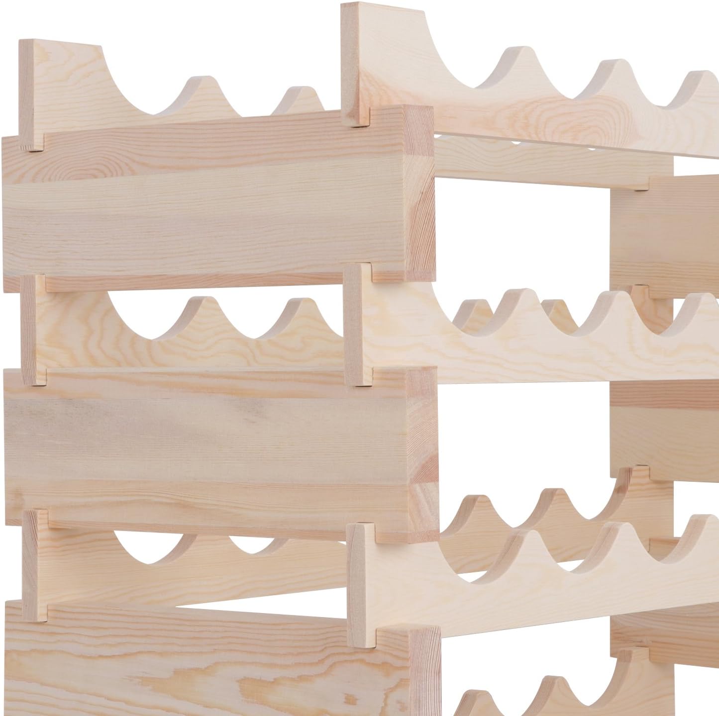 Smartxchoices 36 Bottle Wine Rack with Sturdy Pine Wood Construction
