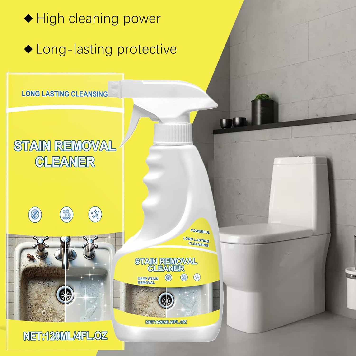 Heavy Duty Degreaser Cleaner Spray for Ovens Hoods Grills 2PCS