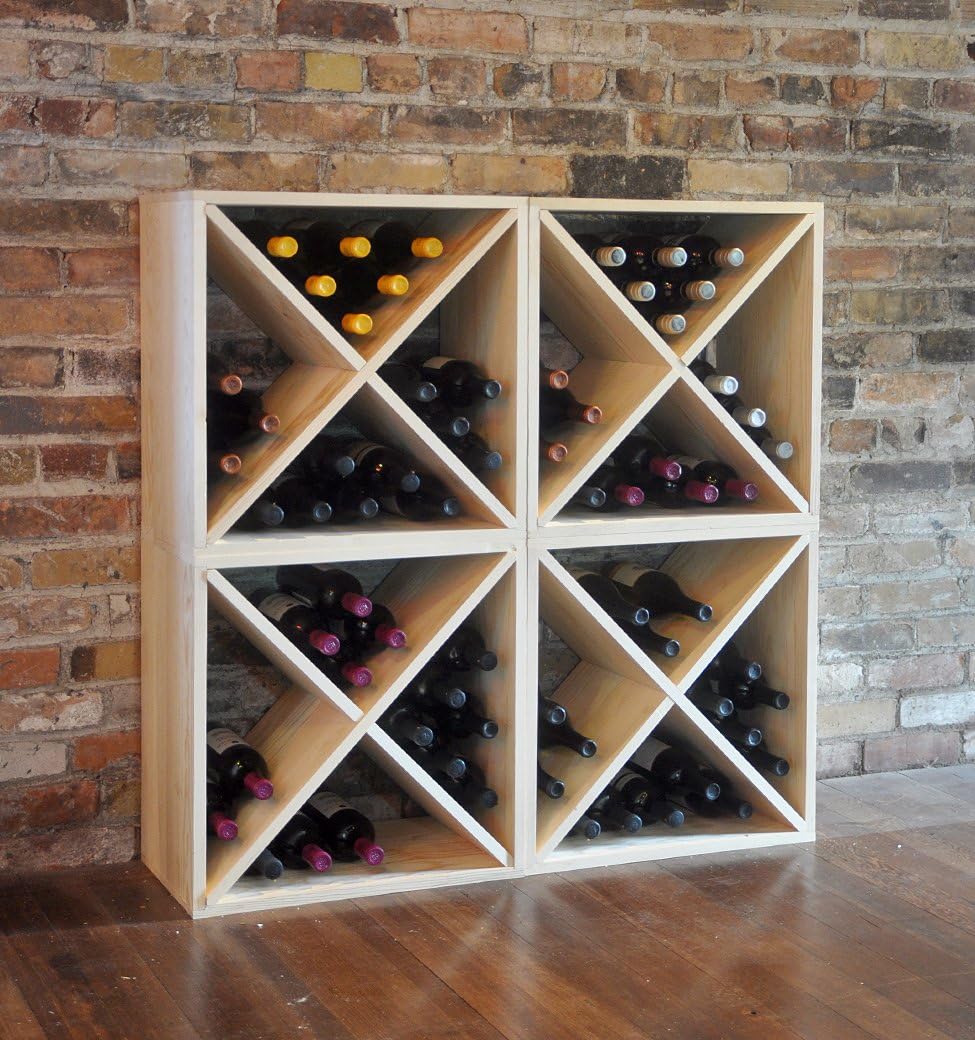 Creekside 24 Bottle Wine Cubes Set of 2 12 Deep Pine 1