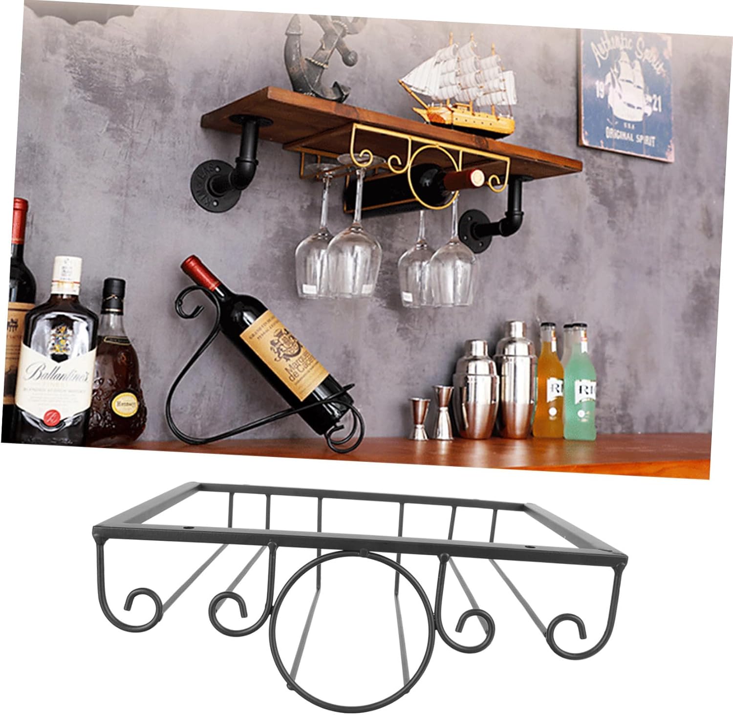 Luxshiny Upside Down Wine Glass Holder