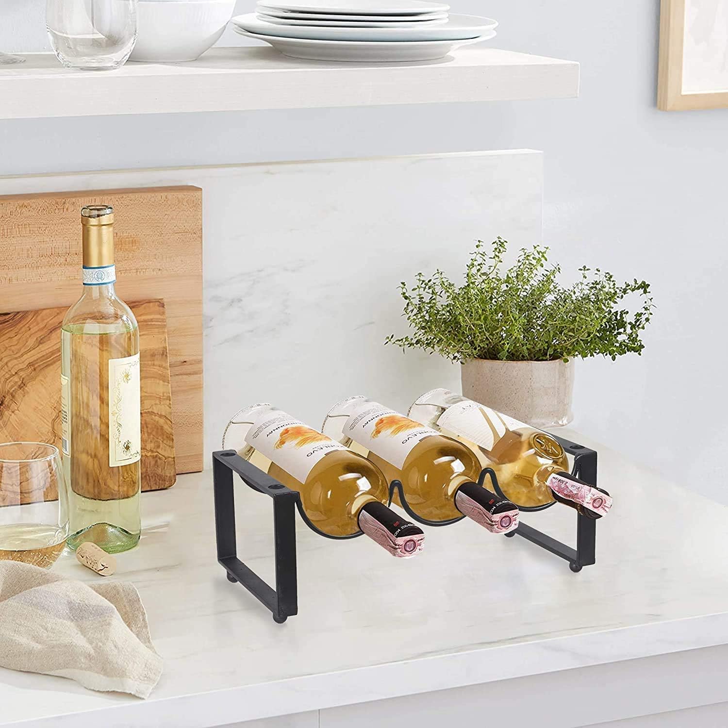BOCbco Modern Simple Nesting Wine Racks for 3 or 6 Bottles