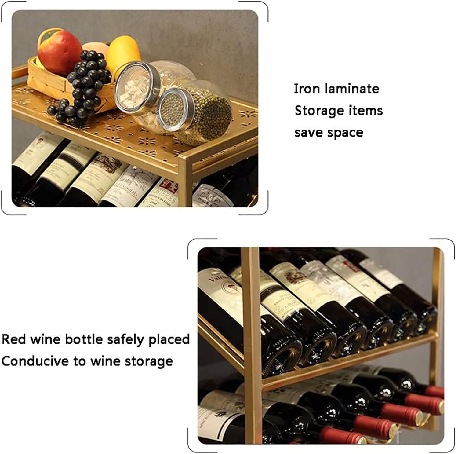 ZJDYDY Wall-Mounted Iron Wine Rack Stemware Holder