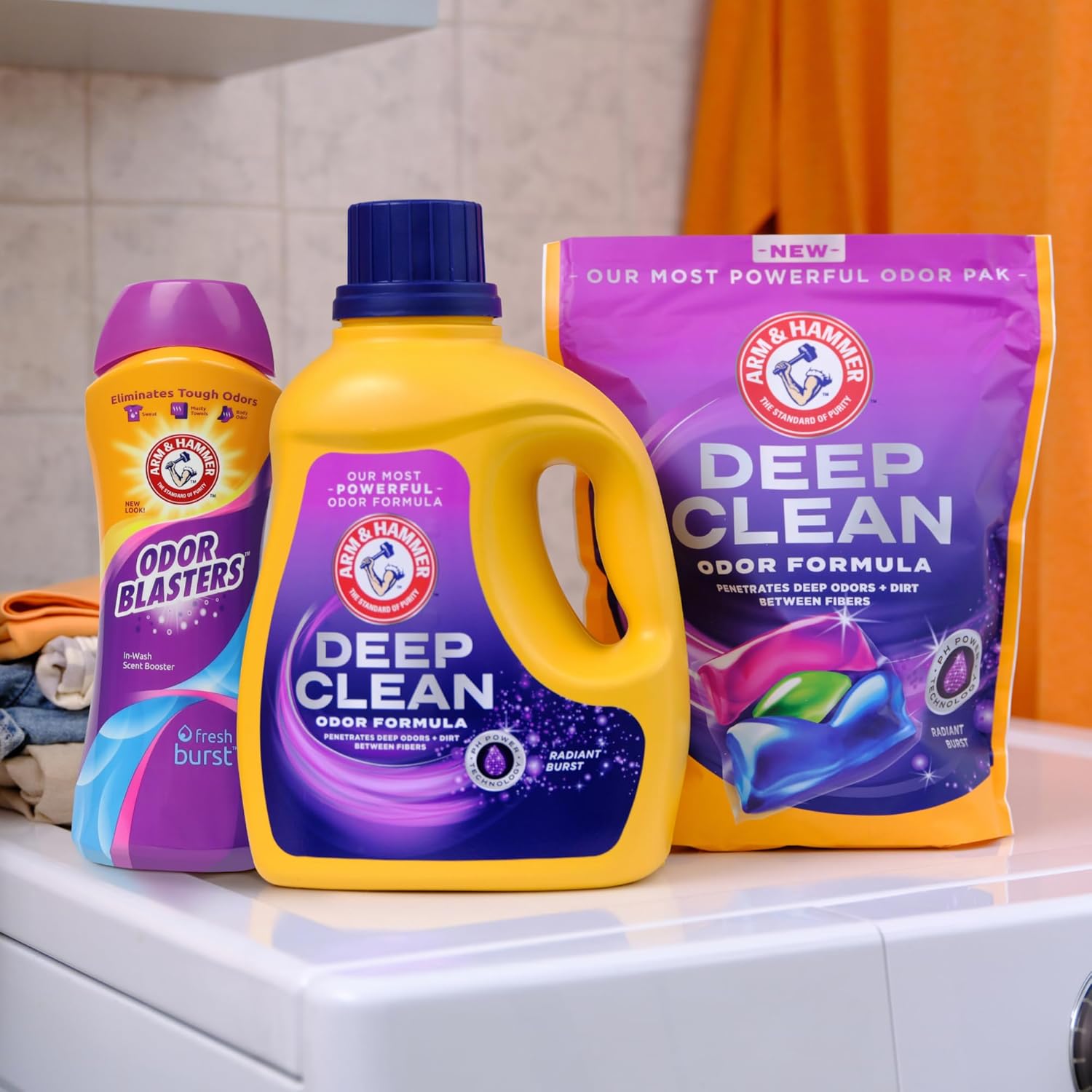 ARM HAMMER Deep Clean Odor Laundry Detergent Paks 44 Count 44 Loads