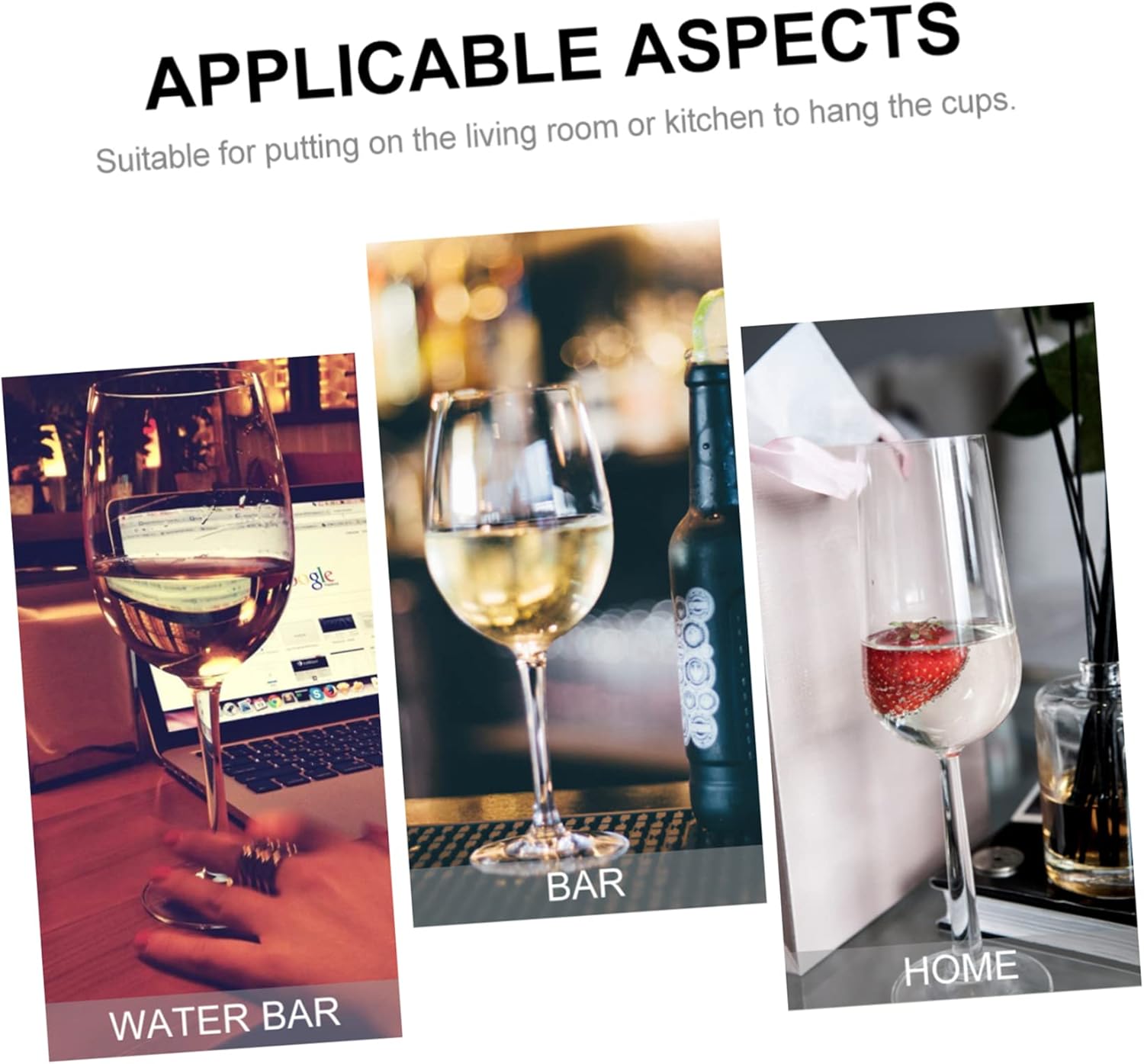 MAGICLULU Wine Glass Holder Rack Space-Saving Inverted Design