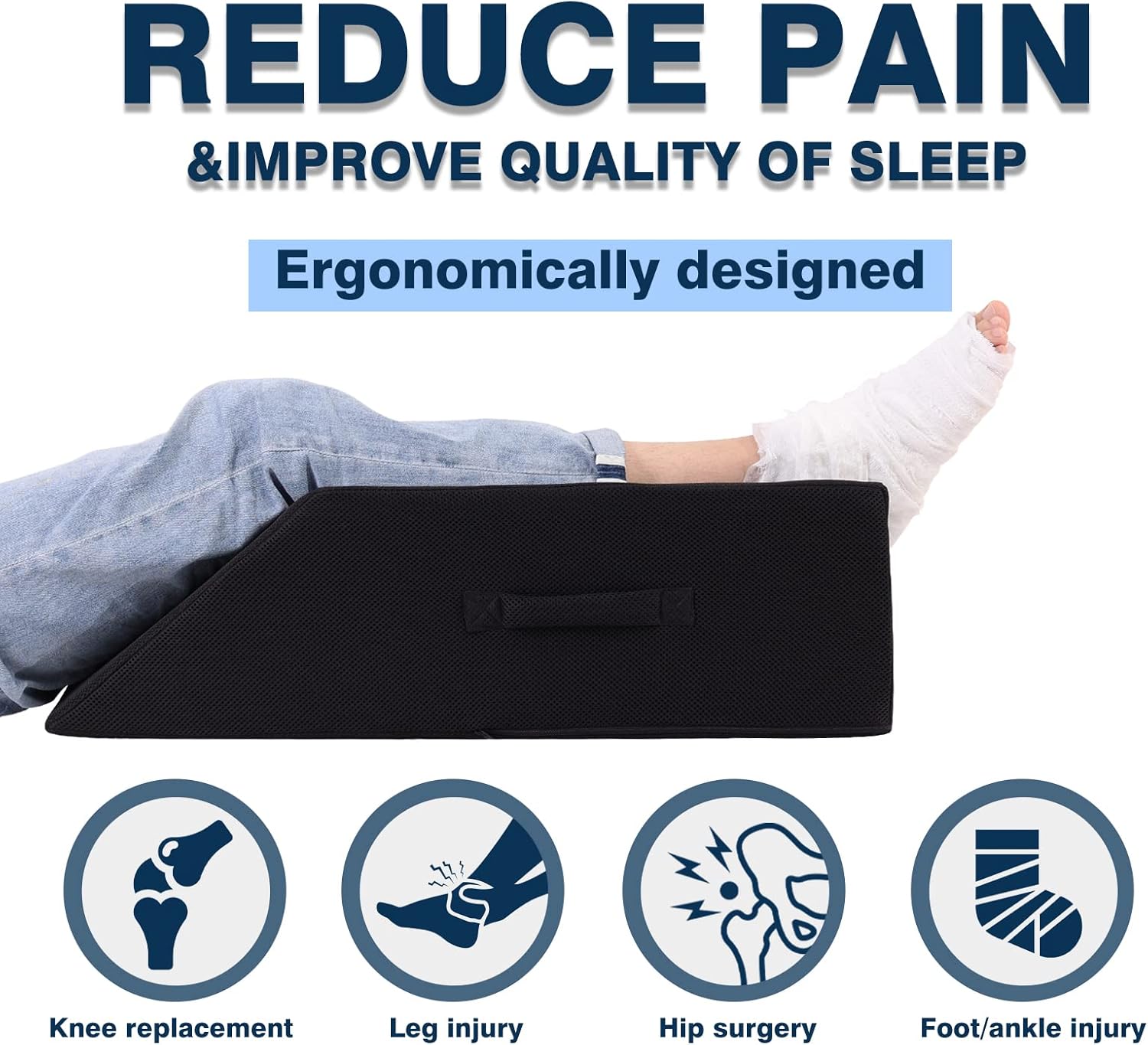 TANYOO Velvet Leg Pillow for Knee Ankle Recovery