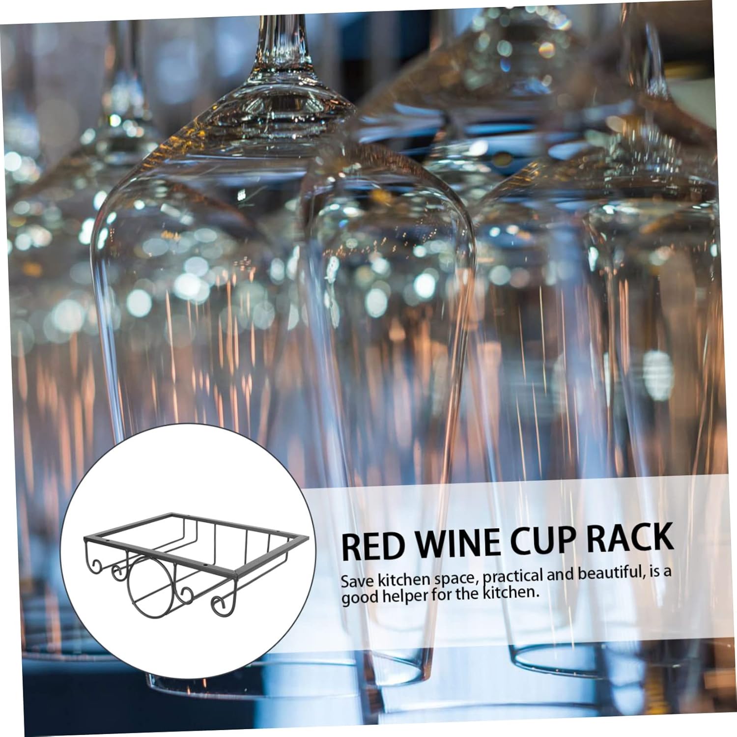 Zerodeko Hanging Wine Glass Rack Iron Holder Sturdy and Stylish
