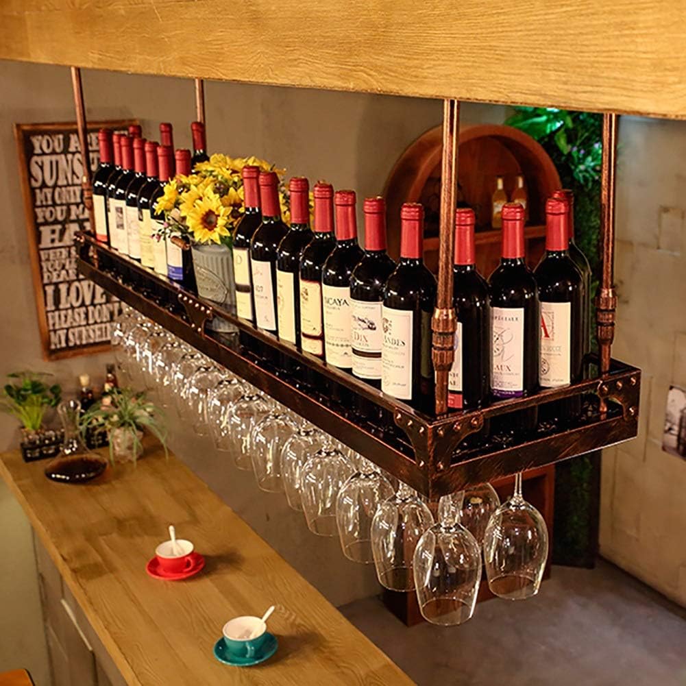 LUCEAE Wall-Mounted Wine Rack with Adjustable Height