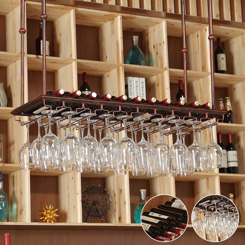 Industrial Style Wall Mounted Wine Rack Organizer