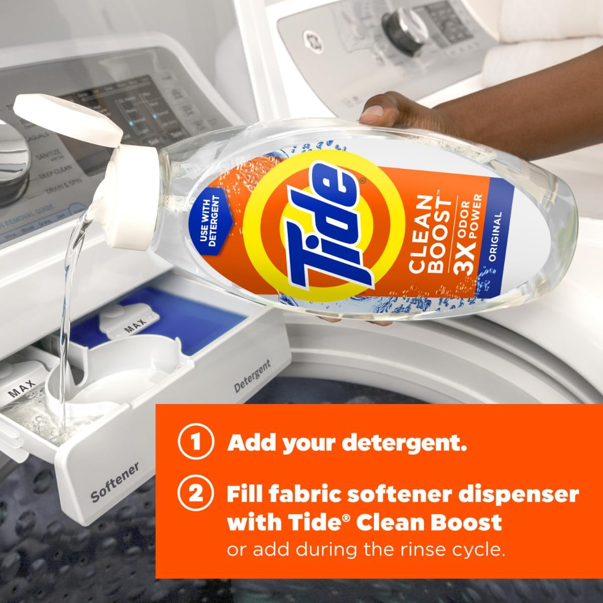 Tide Deep Cleansing Fabric Rinse with 3X Odor Power 48 oz