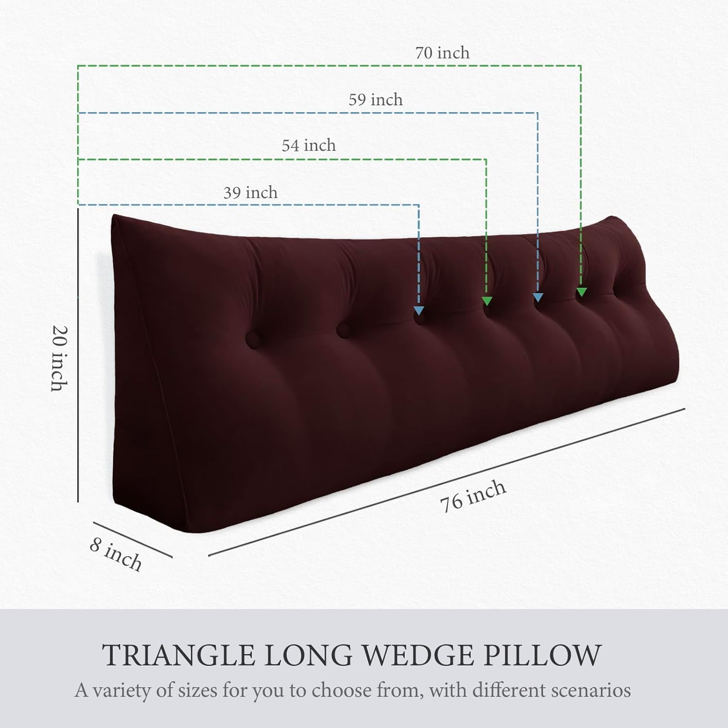 BNCKTRD Reading Pillow Velvet Chocolate Brown