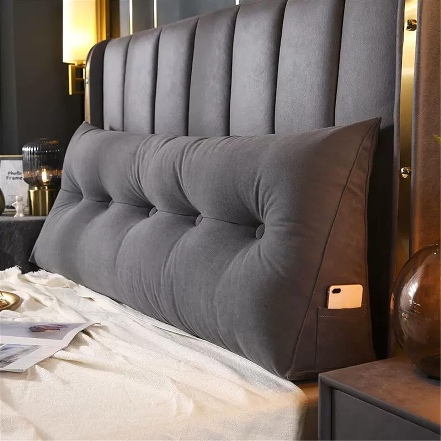 ZZYK Large Triangular Reading Pillow with Removable Cover