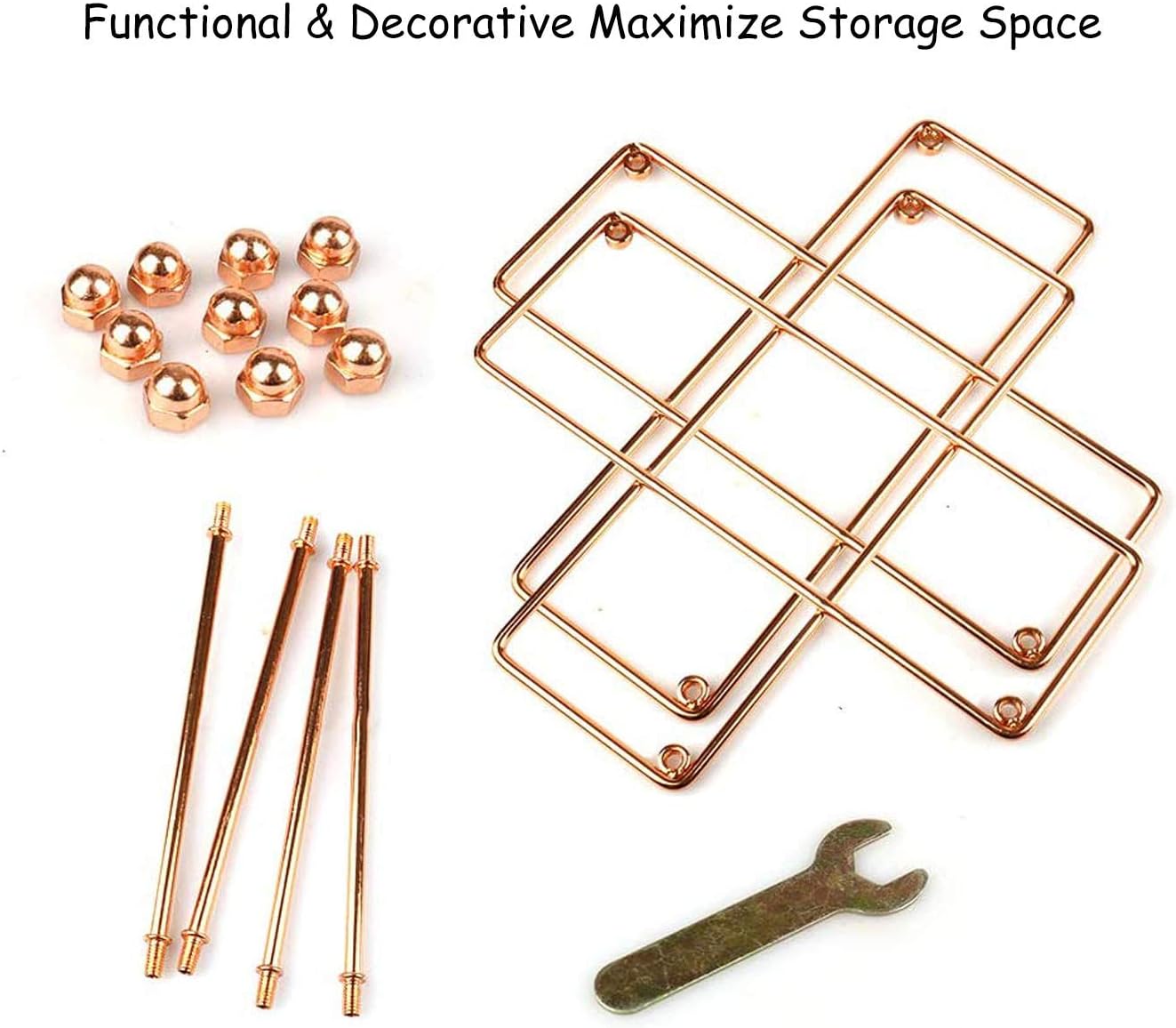 BOCbco Tabletop Wine Racks Rose Gold 5 Bottle Holder