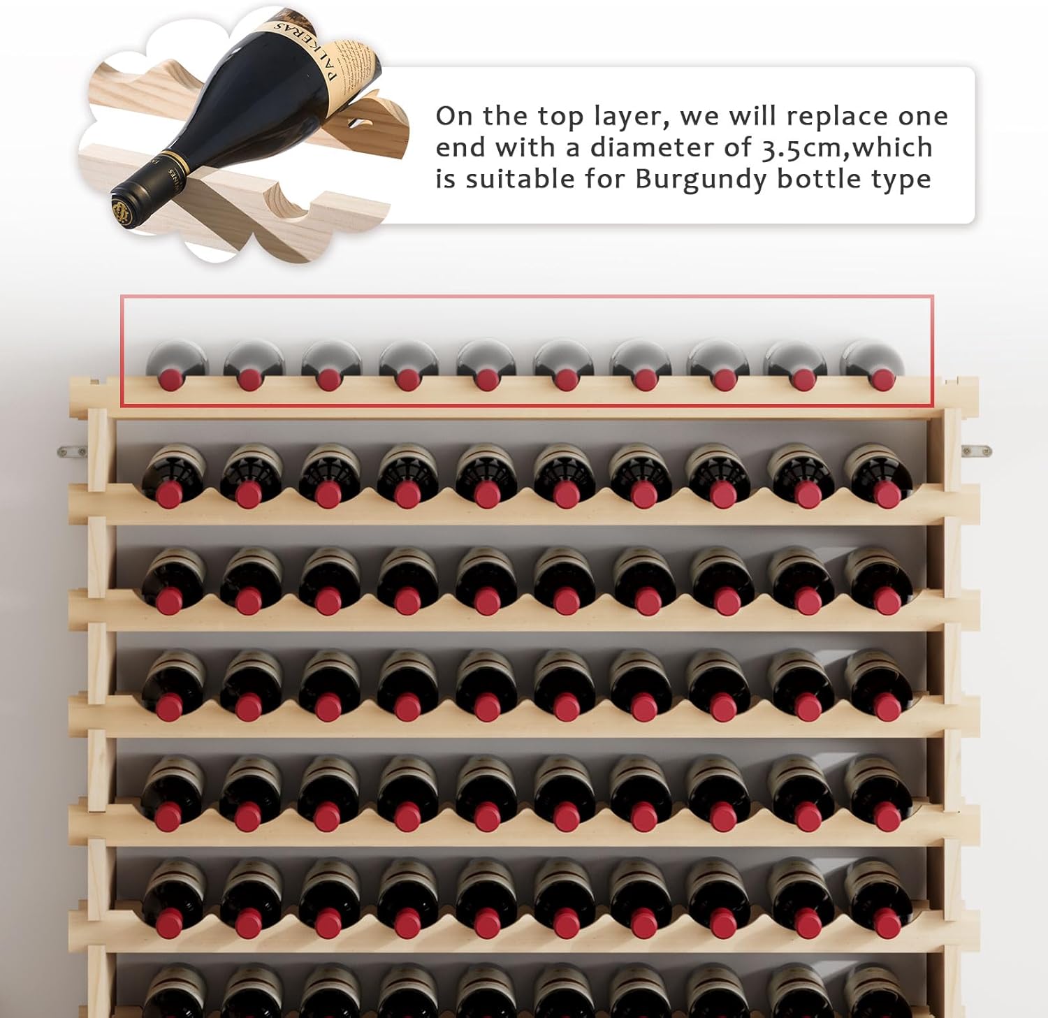 Sogesfurniture Floor Wine Racks 12 Tier Free Standing