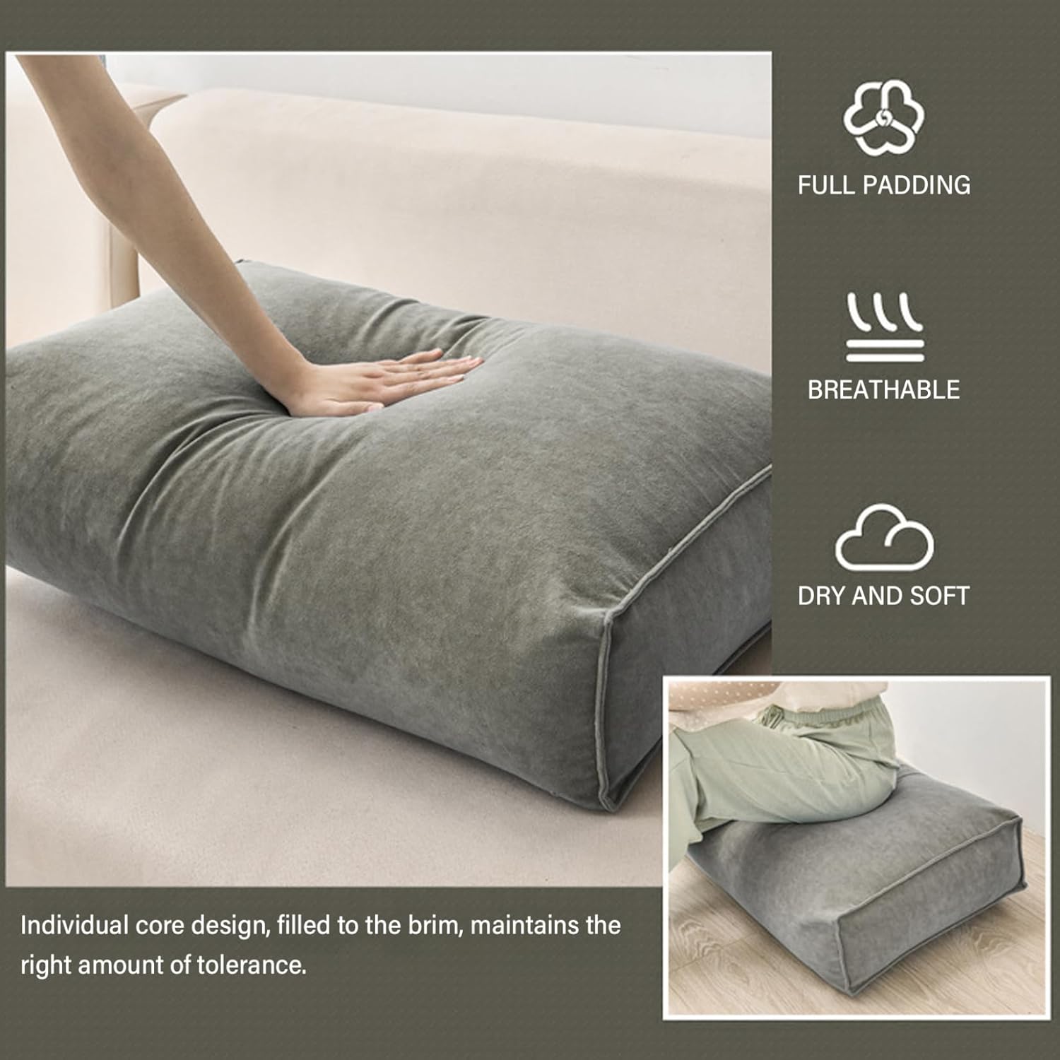 Chenille Reading Pillow for Bedside Sofa Car