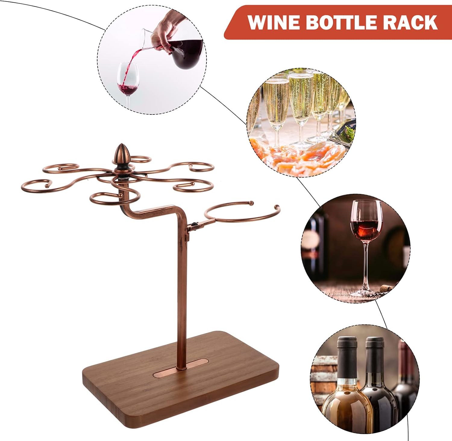 Cabilock Wall Wine Glass Rack for Home Storage
