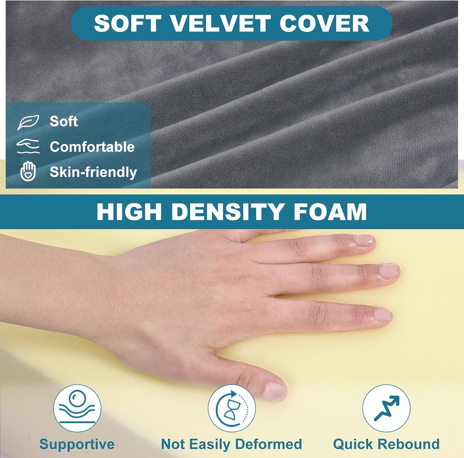 TANYOO Velvet Leg Pillow for Knee Ankle Surgery Recovery