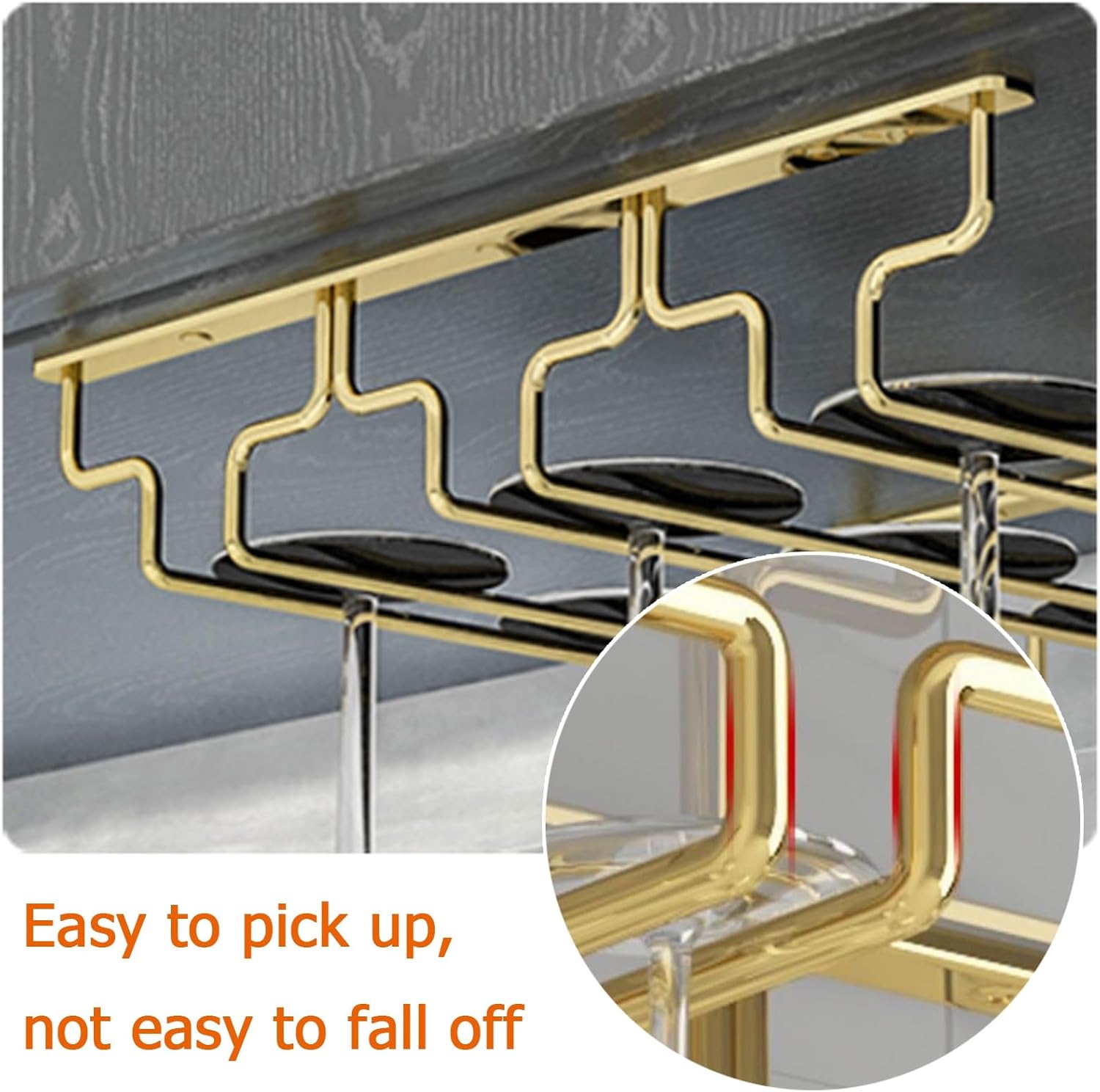 SAGIDAR Stemware Rack for Glasses Storage Stainless Steel