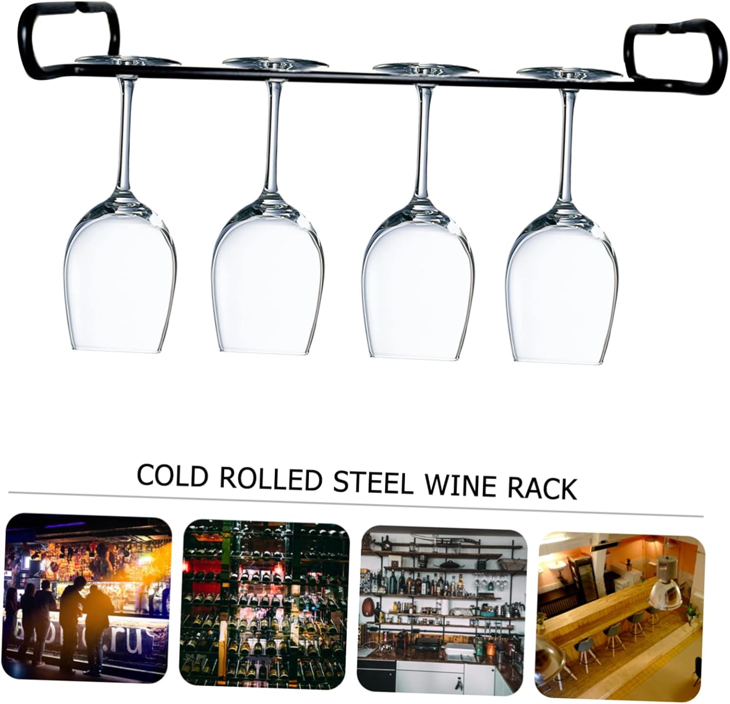 MAGICLULU Wine Glass Holder Rack Space-Saving Inverted Design