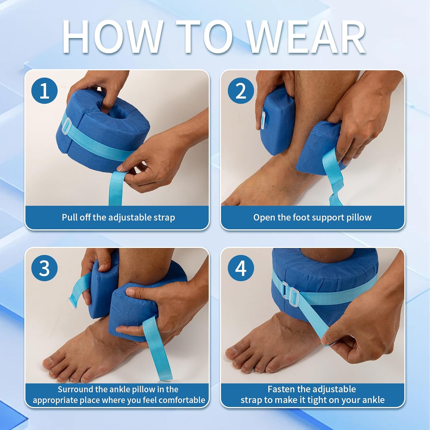 2Pcs Heel Protector for Pressure Sores and Foot Support