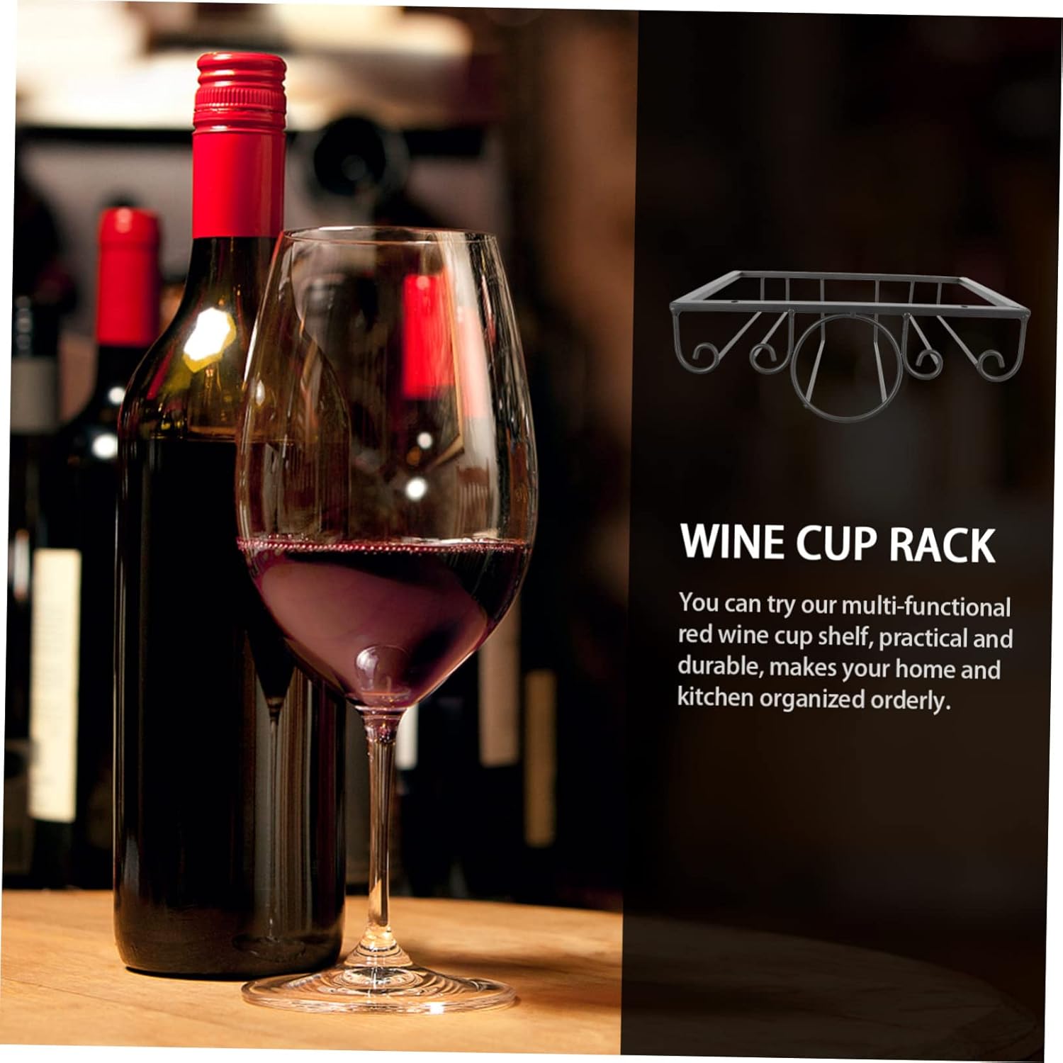 Luxshiny Upside Down Wine Glass Holder