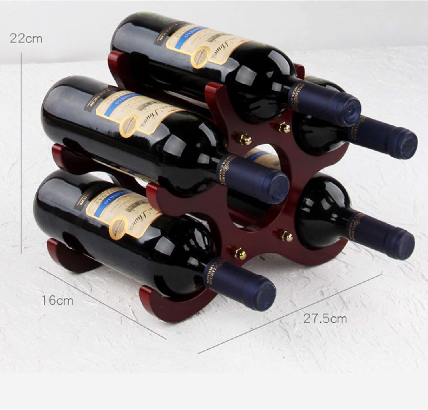 BOCbco Tabletop Wine Rack for 6 Bottles