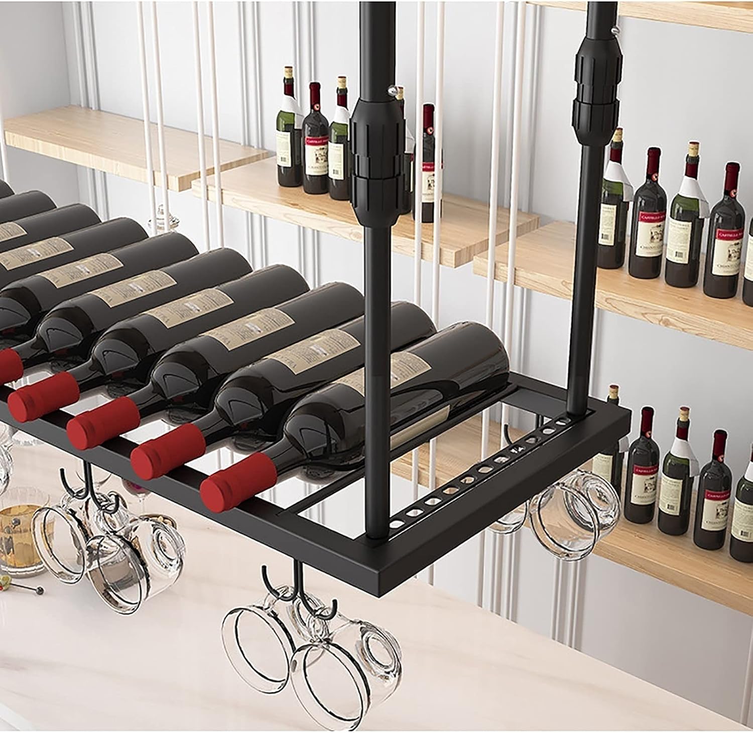 ZJDYDY Wall-Mounted Wine Rack Free Standing