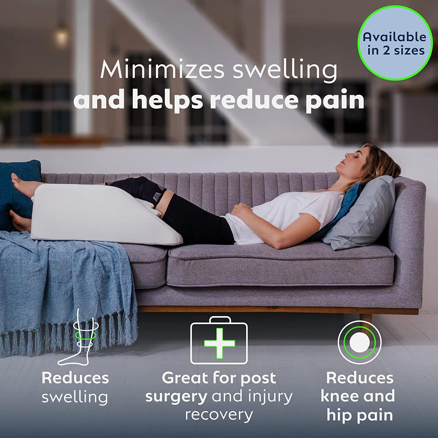 Adjustable Leg Elevation Pillow for Pain Relief and Healing