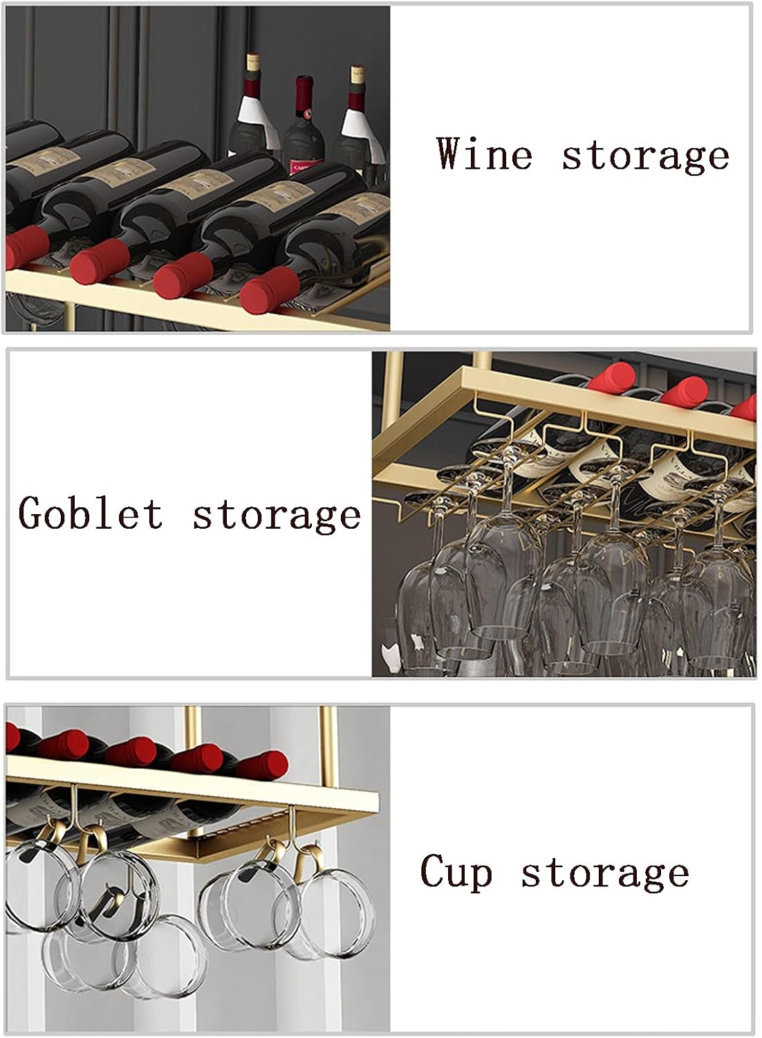ZJDYDY Wall-Mounted Wine Rack Free Standing