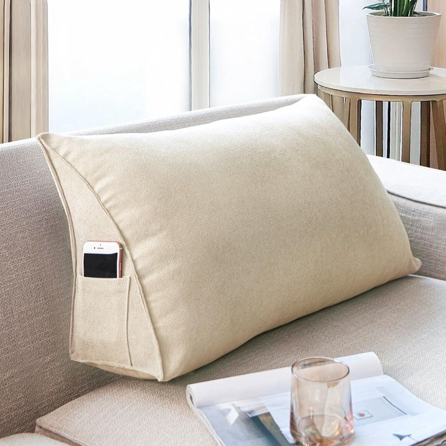 yonwait Wedge Pillow for Bed and Sofa Reading Support
