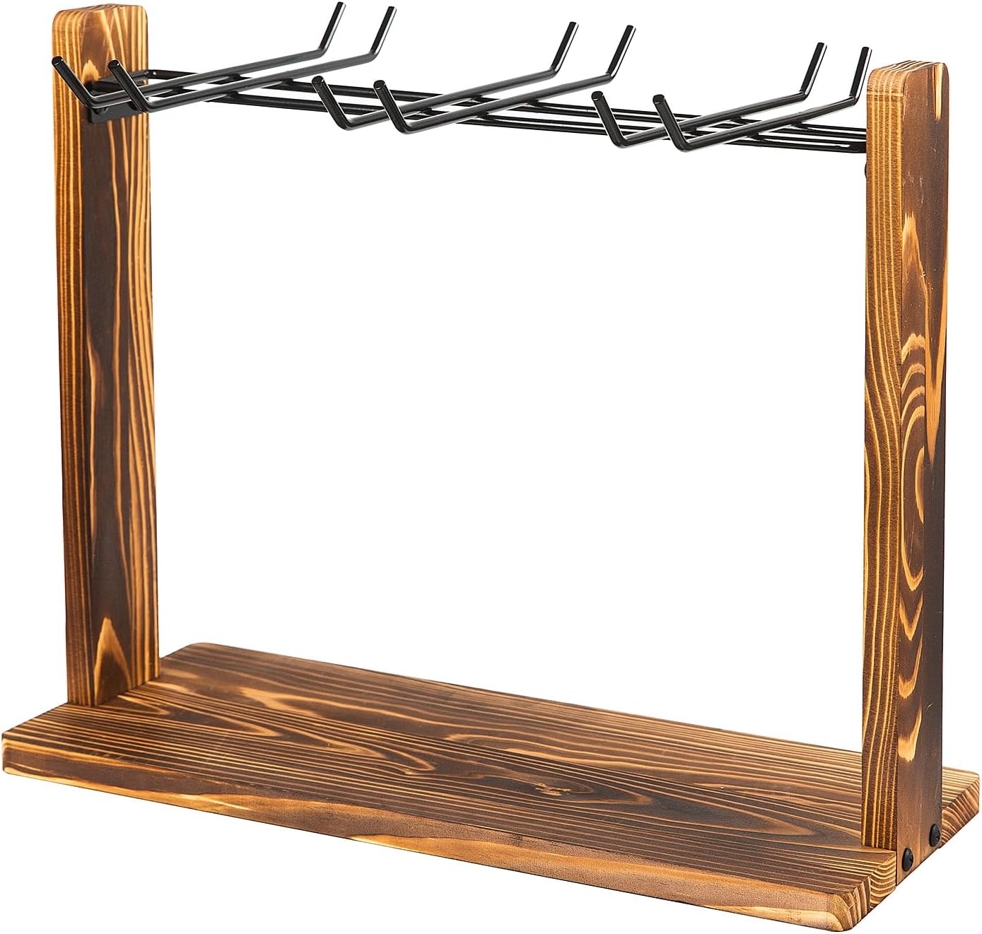 ExoLiry Rustic 6-Slot Wine Glass Rack