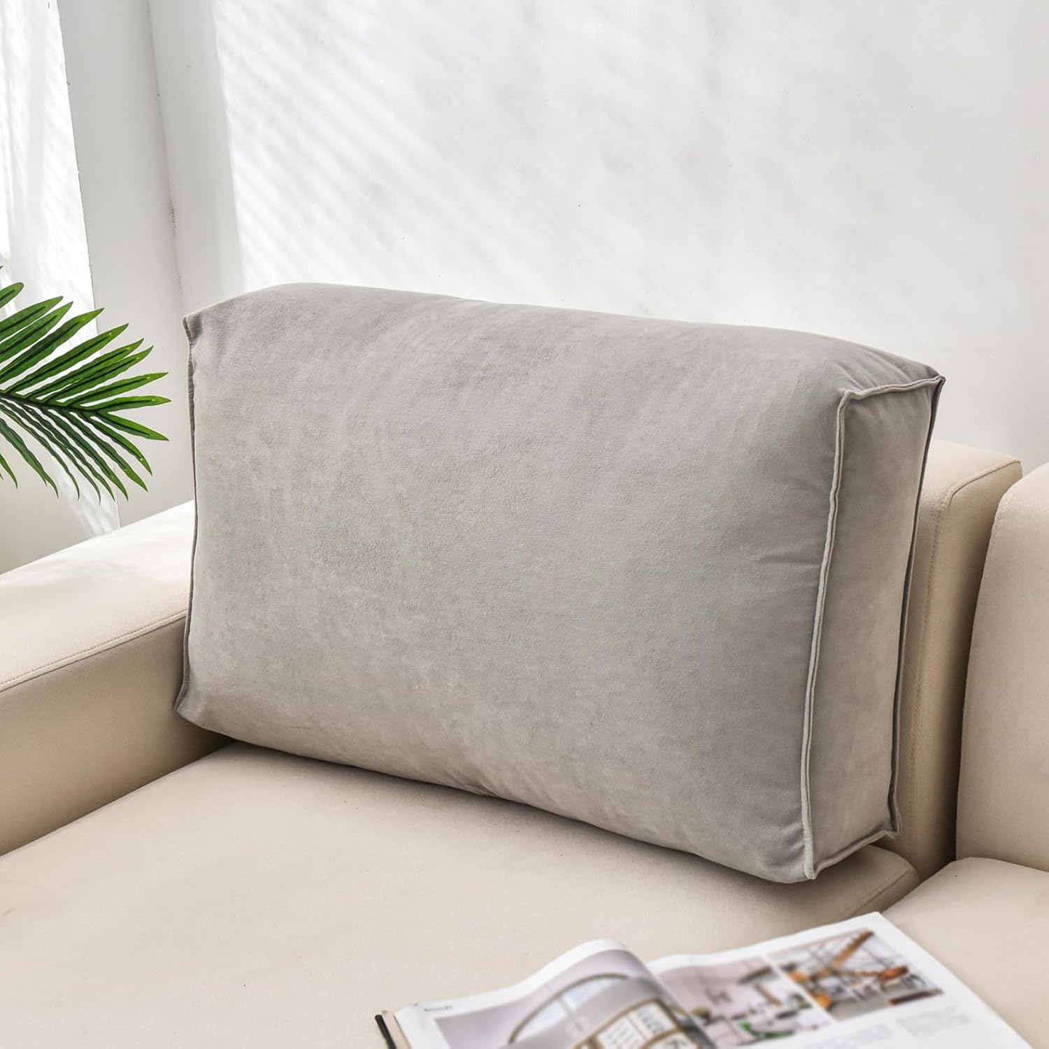 Chenille Reading Pillow for Bedside Sofa Car